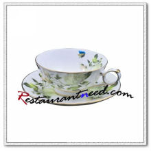 B162 200ml YAMI White Rose Tea Cups & Saucers 2 Set